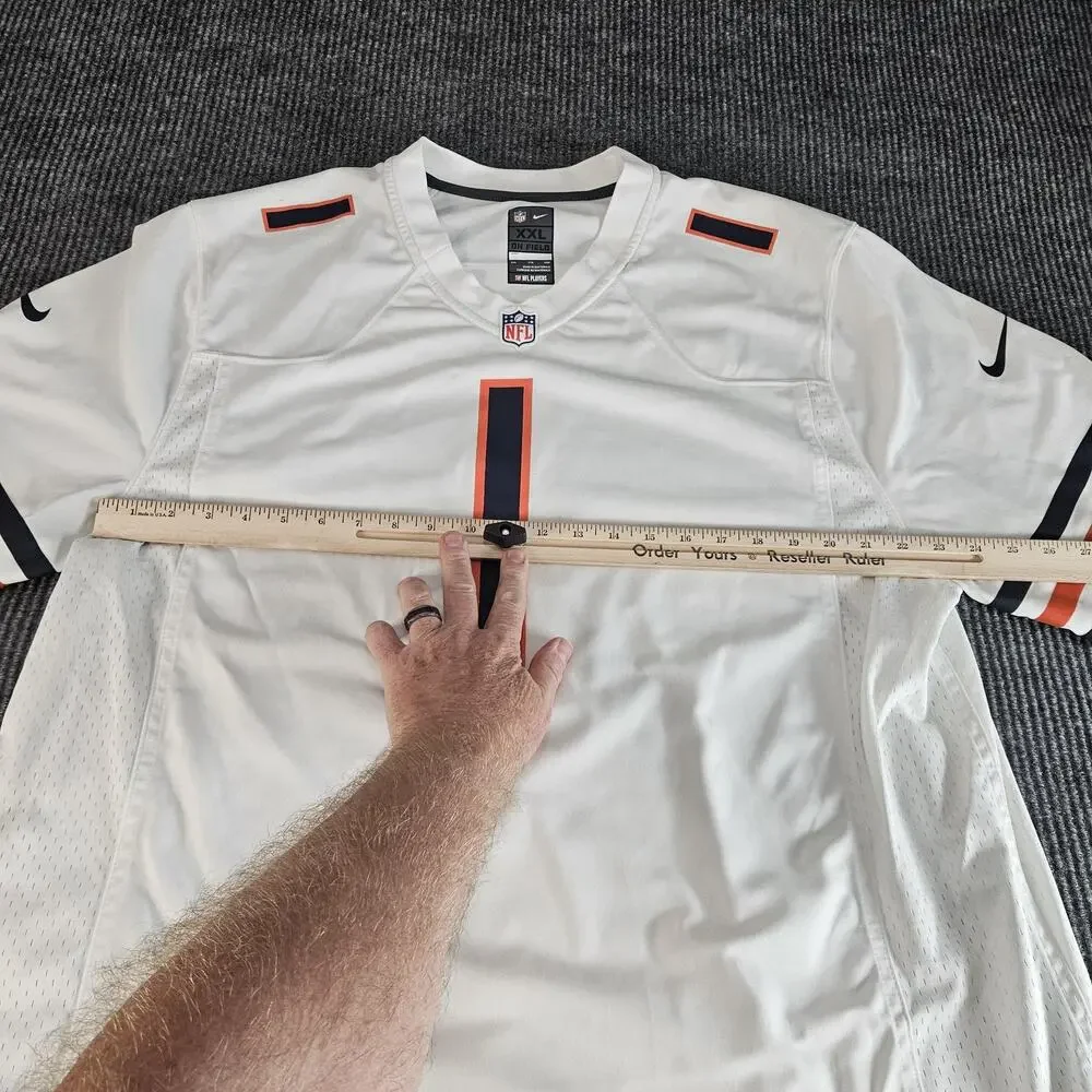 Chicago Bears Jersey Mens 2XL White NFL Football Justin Fields Nike GSH Stitched